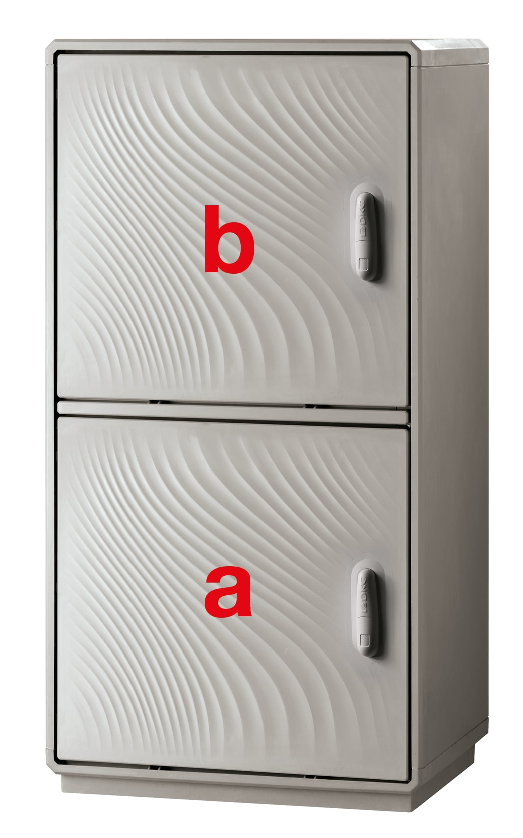 DKC EUROPE - Serie GRAFI 7 - Armadio in vetroresina, 2 vani, IP55, dimensioni 1390 x 685 x 460 mm (AxBxP)