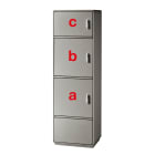DKC EUROPE - Serie GRAFI 7 - Armadio in vetroresina, 3 vani + zoccolo, IP55, dim. 1840 x 685 x 460 mm (AxBxP)