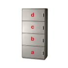 DKC EUROPE - Serie GRAFI 9 - Armadio in vetroresina, 4 vani, IP55, dimensioni 1840 x 910 x 460 mm (AxBxP)