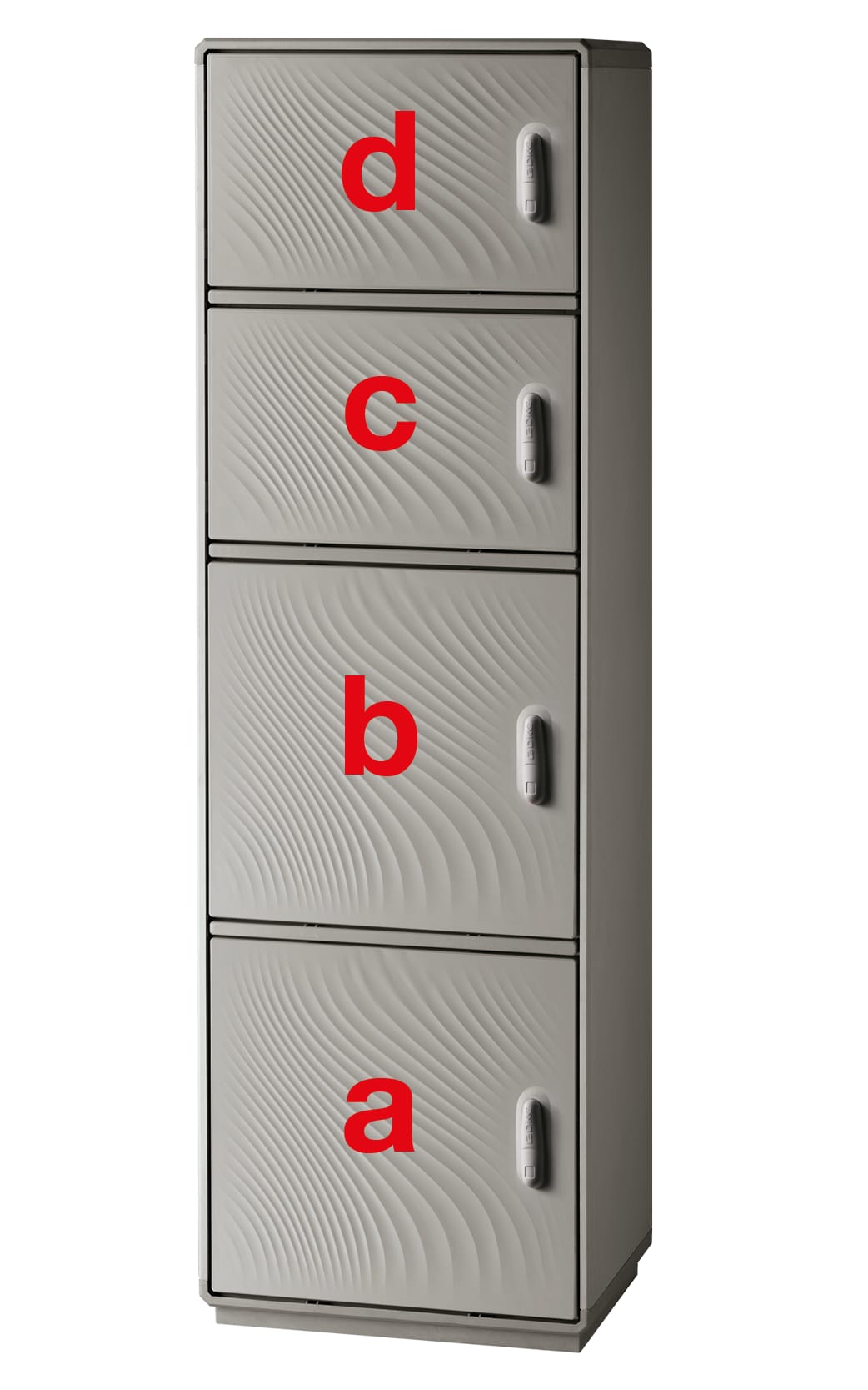 DKC EUROPE - Serie GRAFI 5 - Armadio in vetroresina, 4 vani, IP44, dimensioni 1840 x 580 x 460 mm (AxBxP)