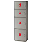 DKC EUROPE - Serie GRAFI 5 - Armadio in vetroresina, 4 vani, IP44, dimensioni 1840 x 580 x 460 mm (AxBxP)