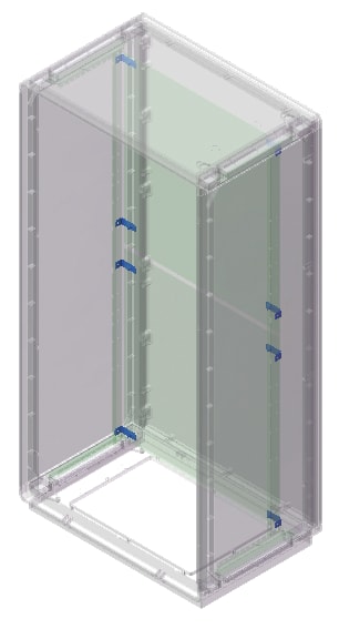 DKC EUROPE - Acc. Serie GRAFI - Kit staffe per supporto piastre di fondo sui montanti, confezione 4 pezzi