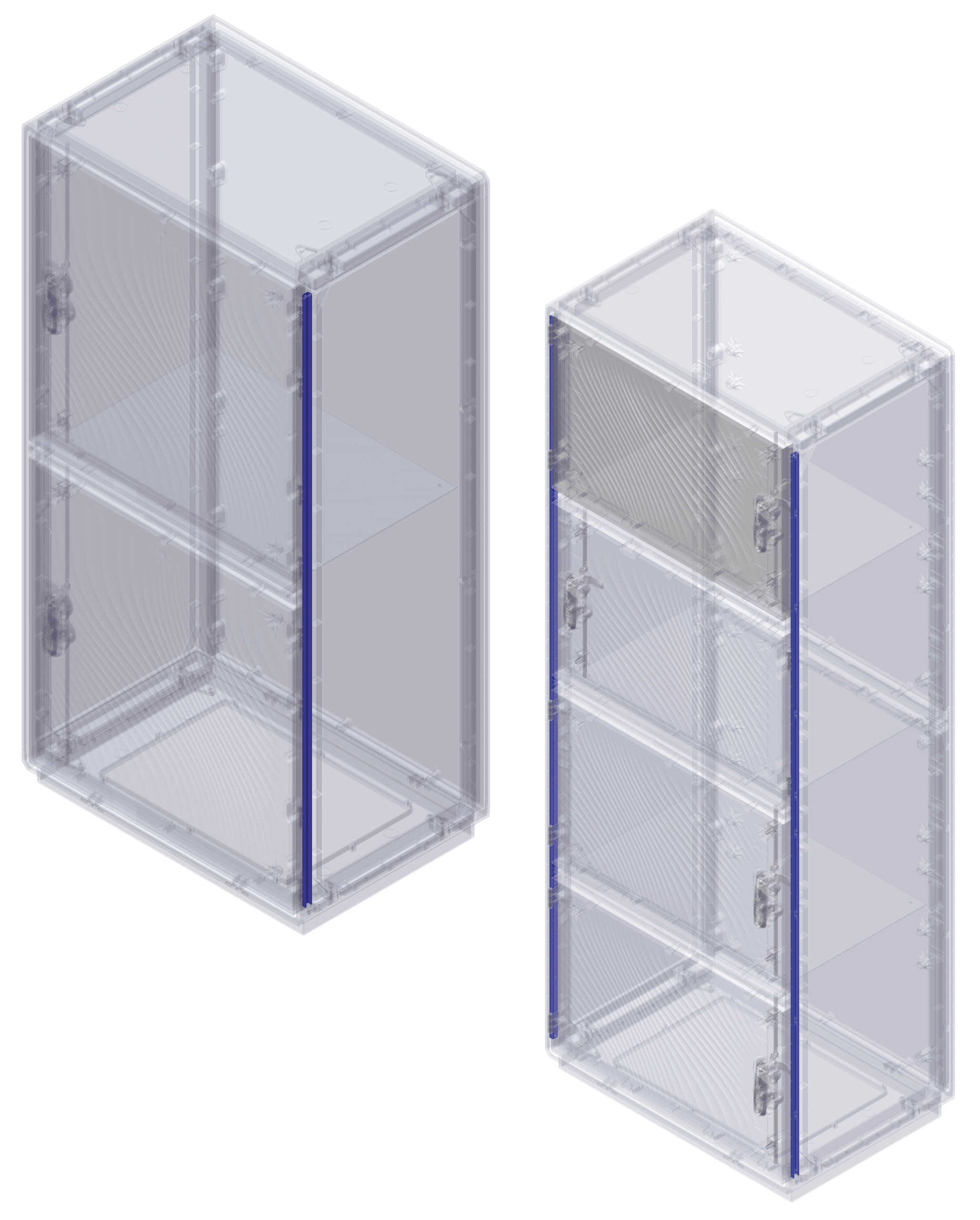 DKC EUROPE - Acc. Serie GRAFI - Kit montanti cerniere per armadi altezza 1390 mm
