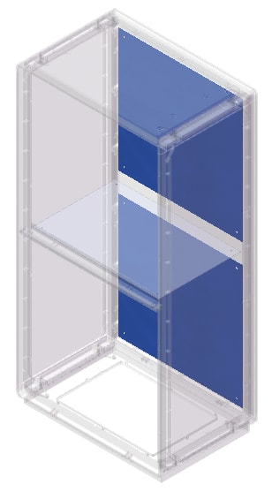 DKC EUROPE - Acc. per Serie GRAFI 9 - Piastra di fondo, in bachelite spessore 5 mm, per vano altezza 1340 mm