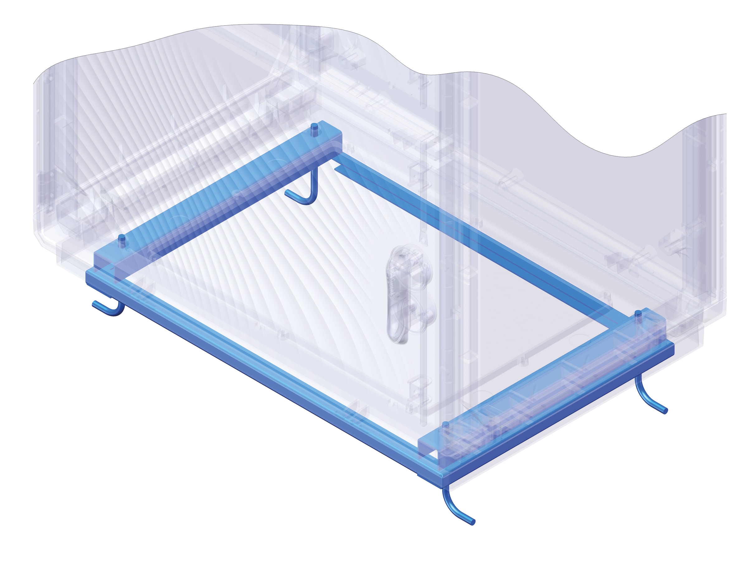 DKC EUROPE - Acc. per Serie GRAFI 9 - Telaio di ancoraggio a pavimento, profondità 330 mm