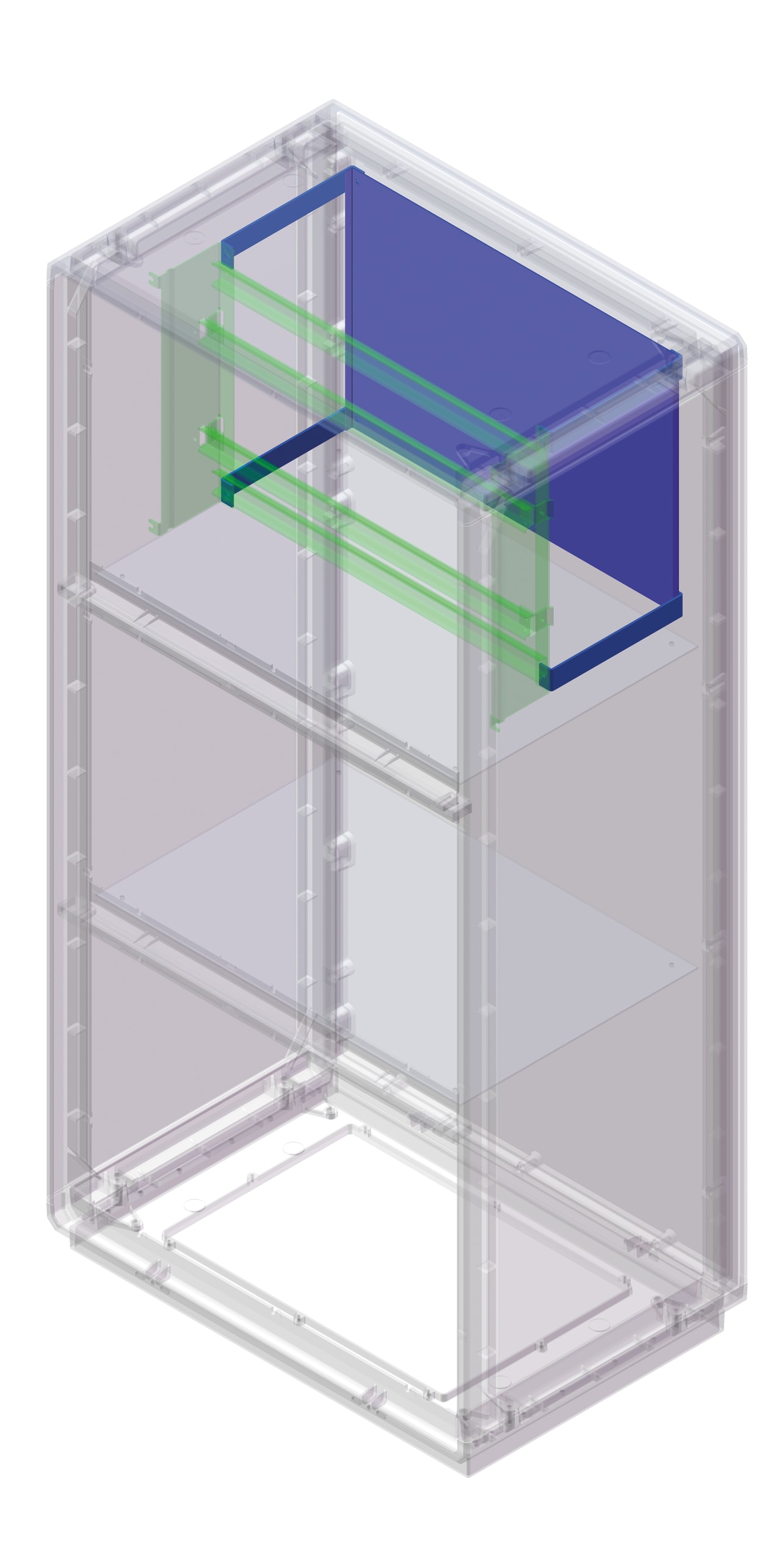 DKC EUROPE - Acc. per Serie GRAFI 9 - Kit 4 staffe e piastra in acciaio per cestello cod. 095779823, prof. 330 mm
