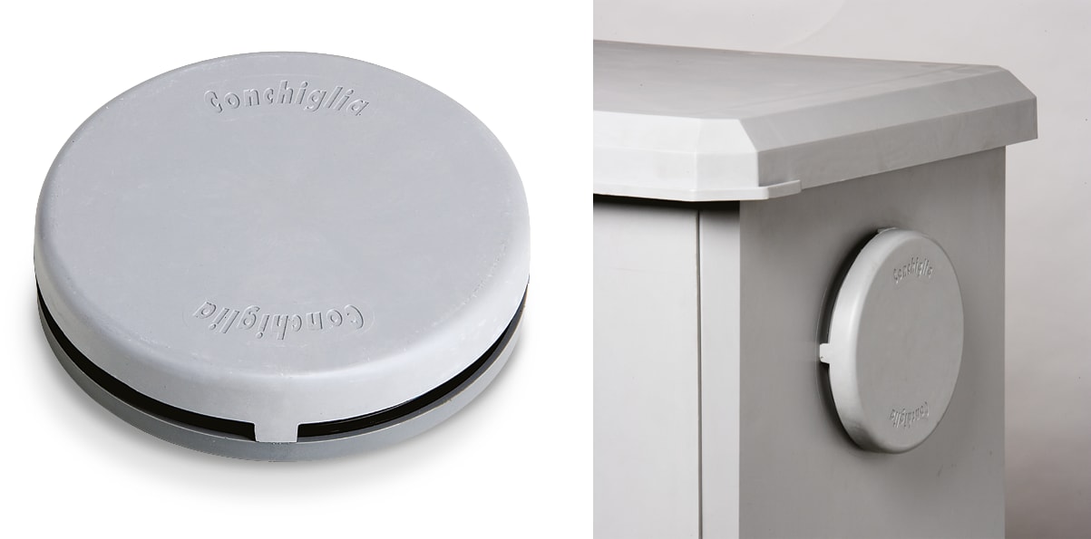 DKC EUROPE - Acc. per Serie RP - Applicazione di bocchetta per aerazione IP44, diametro 160 mm