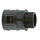 DKC EUROPE - Raccordo ad innesto rapido in poliammide, Metrico 63x1,5 , filetto maschio fisso, IP66, nero, AD54,5