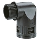 DKC EUROPE - Raccordo a gomito 90°, PG11, filetto maschio plastico, IP66, nero, AD15,8