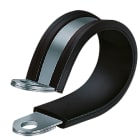 DKC EUROPE - Collare fissatubo metallico, larghezza 20 mm, diametro foro M8, nero, AD54,5
