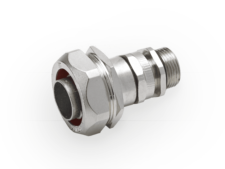 DKC EUROPE - Raccordo pressacavo per tubo metallico flex, filettatura M32x1,5, serraggio cavo 15-21 mm, AD35