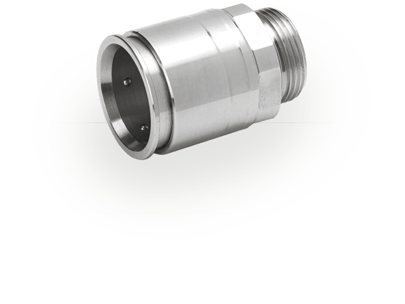 DKC EUROPE - Raccordo a innesto rapido tubo-scatola in acciaio INOX AISI 316L, diam. 25 mm, filetto M25, IP67
