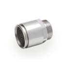 DKC EUROPE - Raccordo a innesto rapido tubo-scatola in ottone nichelato, diam. 32 mm, filetto GAS 1", IP67