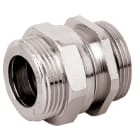 DKC EUROPE - Adattatore pressacavo in ottone nichelato, filetti M32x1,5 - M32x1,5 mm, serr. cavo 15-21 mm, IP68