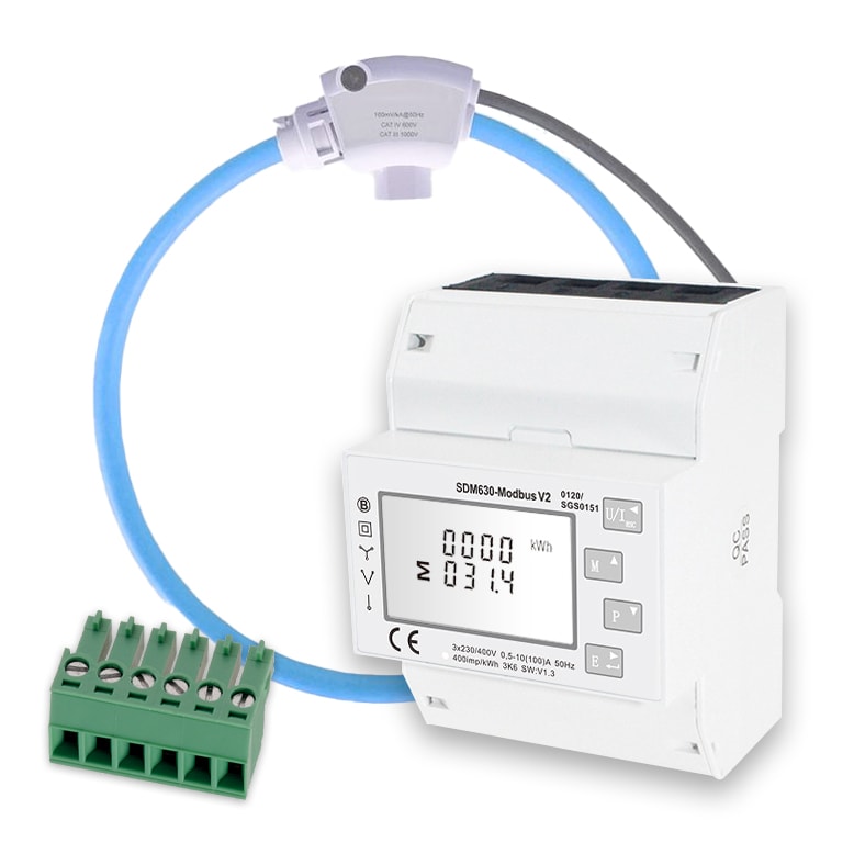 DKC EUROPE - Power Meter, contatore di energia trifase ad inserzione indireatta da 5000A con TA Rogowski d 200mm