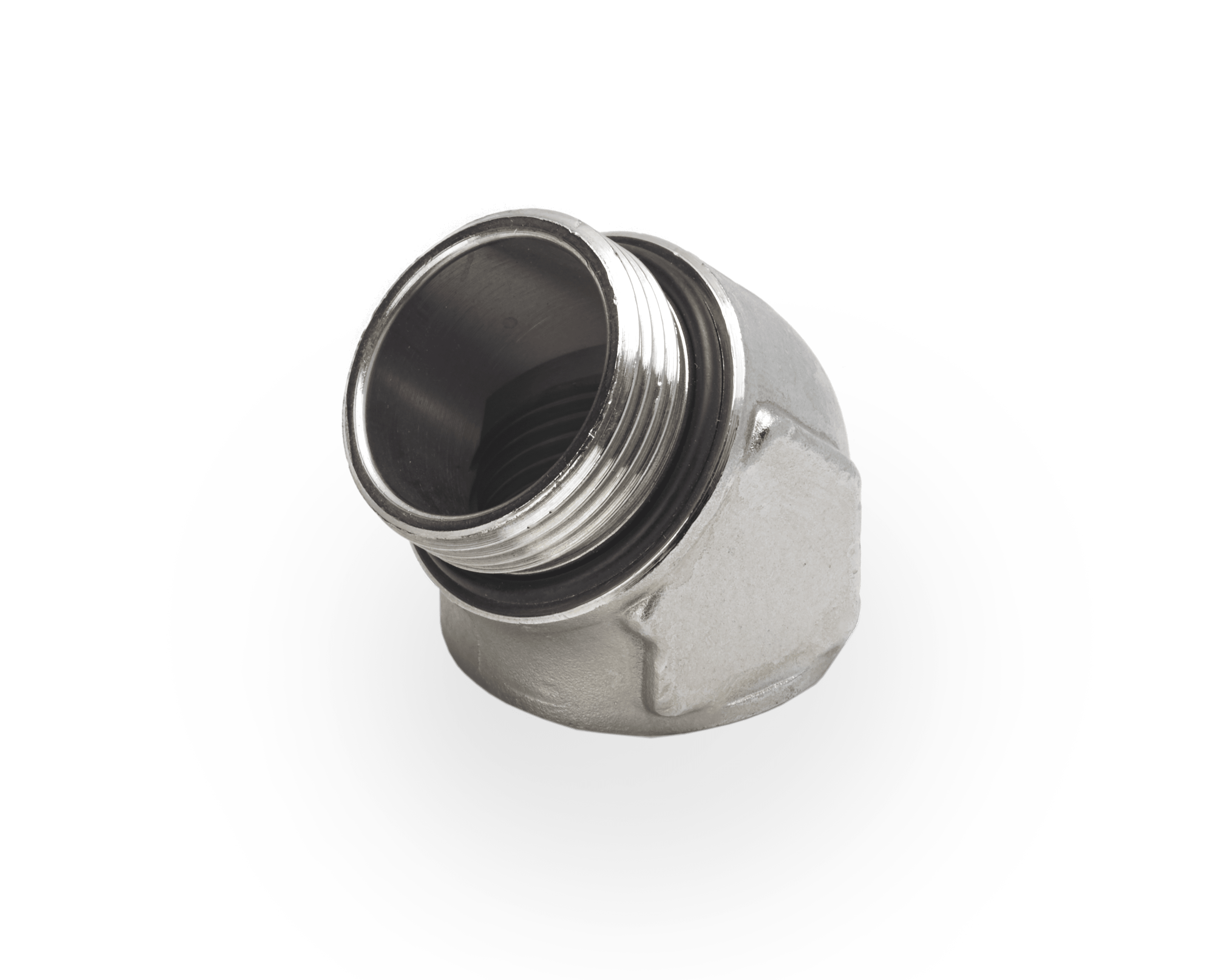 DKC EUROPE - Raccordo metallico stampato curvo a 45° ATEX, filetto M 16x1,5 mm