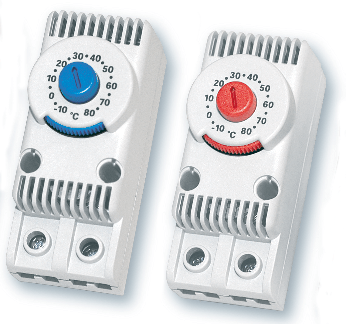 DKC EUROPE - Termostato, campo di regolazione -10 /+80 °C, contatto NC, 10A, 110-250 Vac 50/60Hz