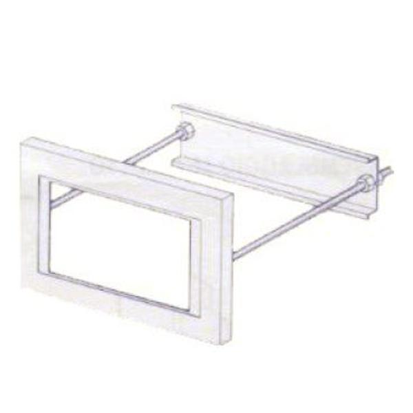DOSSENA - FLANGIA MONTAGGIO FRONTE QUADRO PER 2 DIN