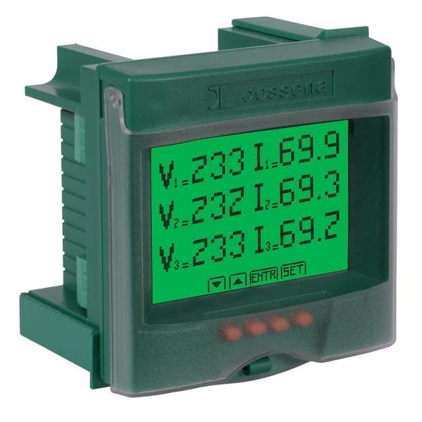 DOSSENA - ANALIZZATORE - 115-230Vca - 96X96 + RS485 + USCITA IMPULSI