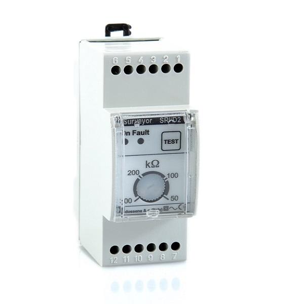 DOSSENA - SORVEGLIATORE ISOLAMENTO INDUSTIALE - 115-230-400Vca - 2 DIN - 1 SOGLIA