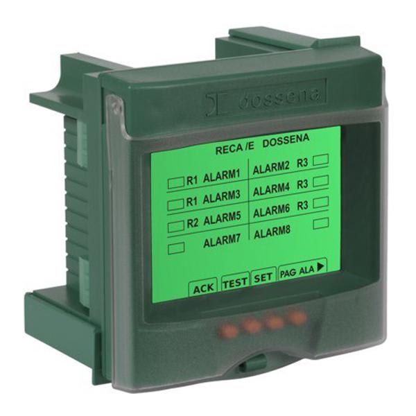 DOSSENA - RELE' DIGITALE GESTIONE 8 ALLARMI - 24÷240Vcc - 96x96 + RS485