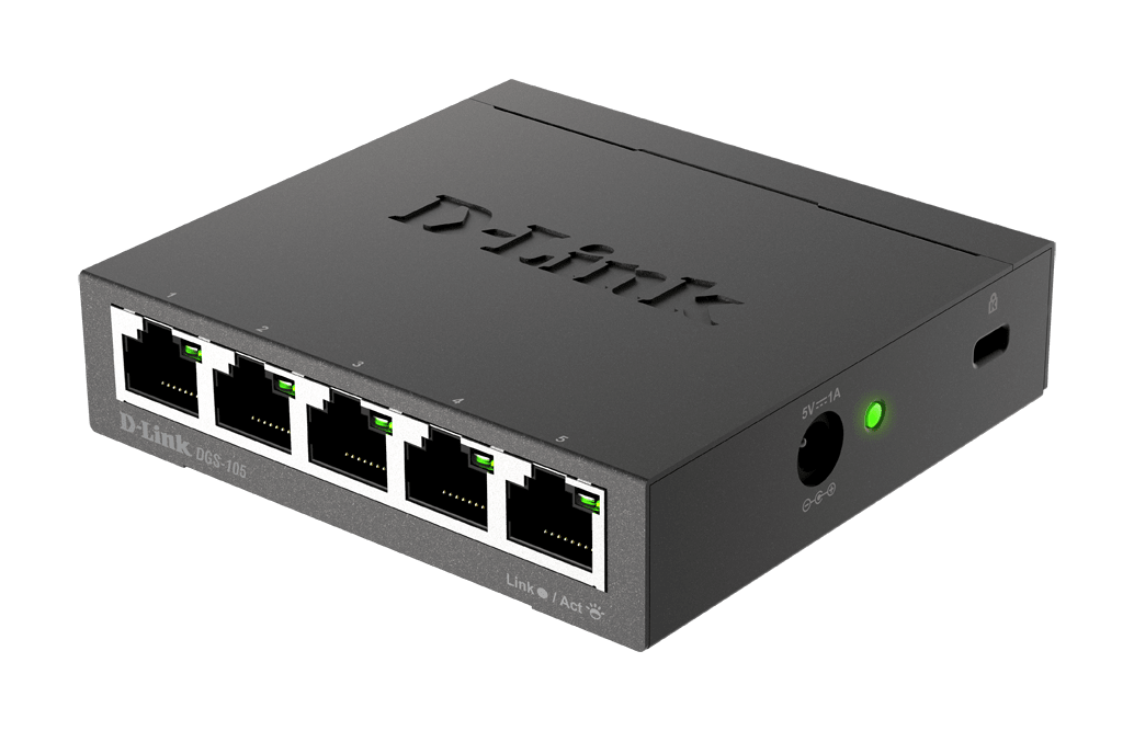 D_LINK - Switch non gestito 5 porte Gigabit - (no rack)
