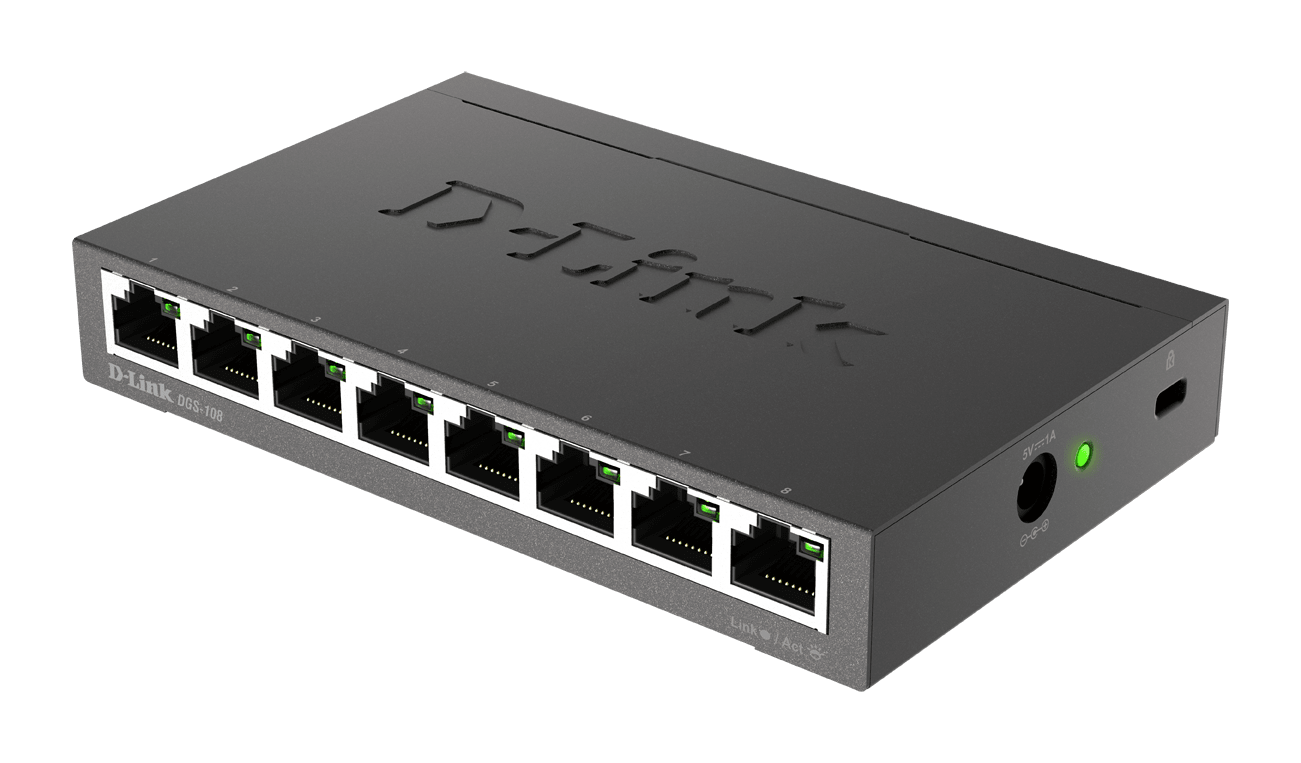 D_LINK - SWITCH NONGEST 8 PORTE GIGABIT -(NO RACK DGS-108/E