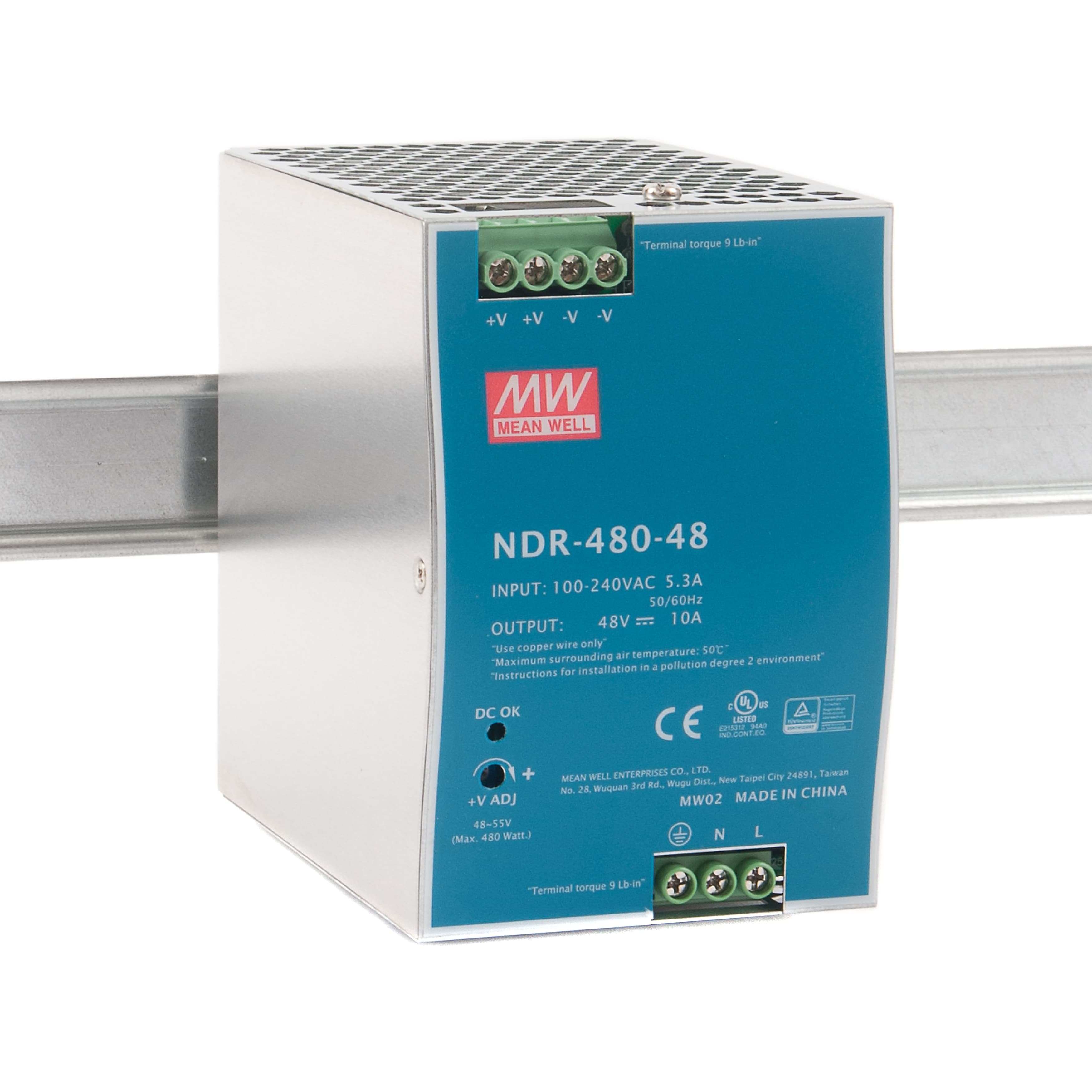 D_LINK - Alimentatore 480W 48VDC ultra slim da barra DIN.