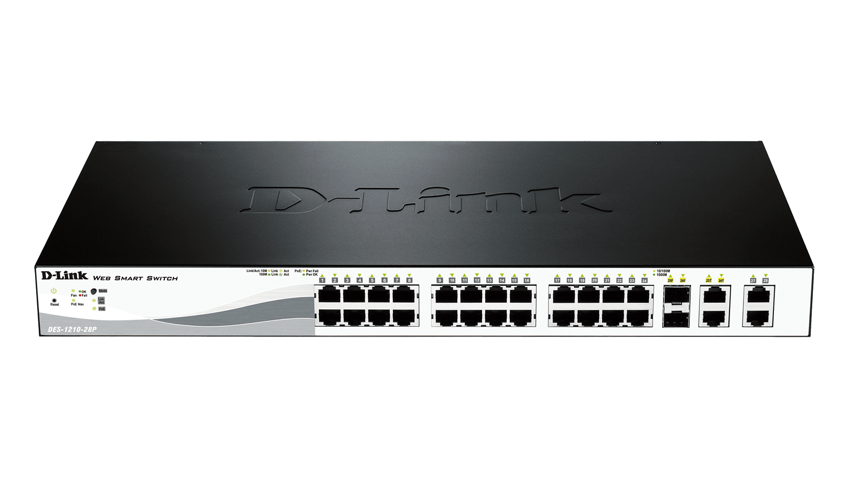 D_LINK - Switch gest 24x10/100 PoE 193W 2xGb 2xSFP/G.