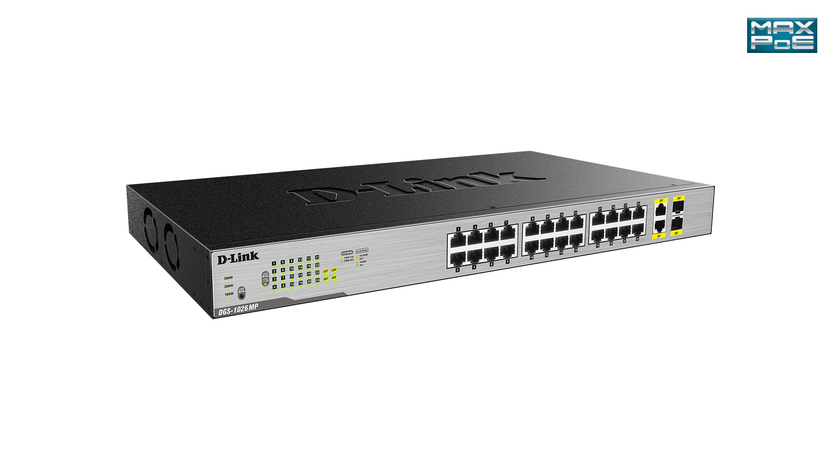 D_LINK - Switch Nongest 24x1Gb PoE 370W 2xSFP -RA Rack.