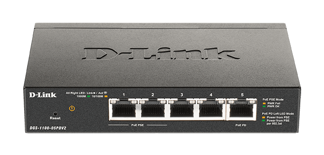 D_LINK - Switch smart 5x1Gb PoE 8 o 18W port 5 PD.