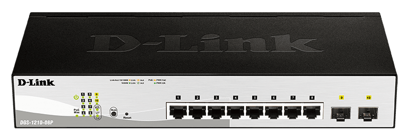 D_LINK - Switch Smart 8x1Gb (PoE 65W); 2xSFP - Rack.