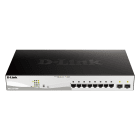 D_LINK - SWITCH SMART 8X1GB (POE 130W), 2XSFP -RA DGS-1210-10MP