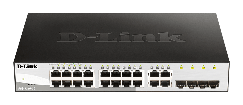 D_LINK - Switch Smart 16x1Gb, 4xSFP Combo - Rack.