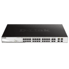 D_LINK - SWITCH SMART 24X1GB-POE 193W-4XSFPCOMBO-