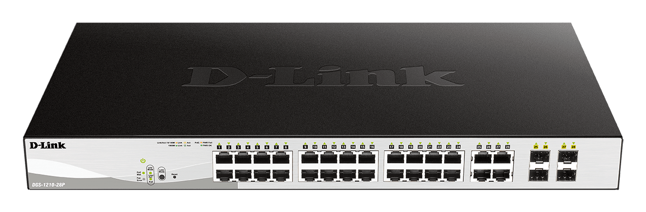 D_LINK - SWITCH SMART 24 X 1GB POE 193W, 4XSFP CO