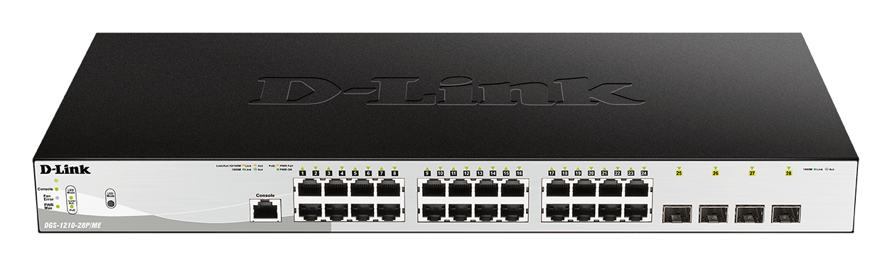 D_LINK - SWITCH SMART 24 X 1GB POE 193W, 4XSFP, R