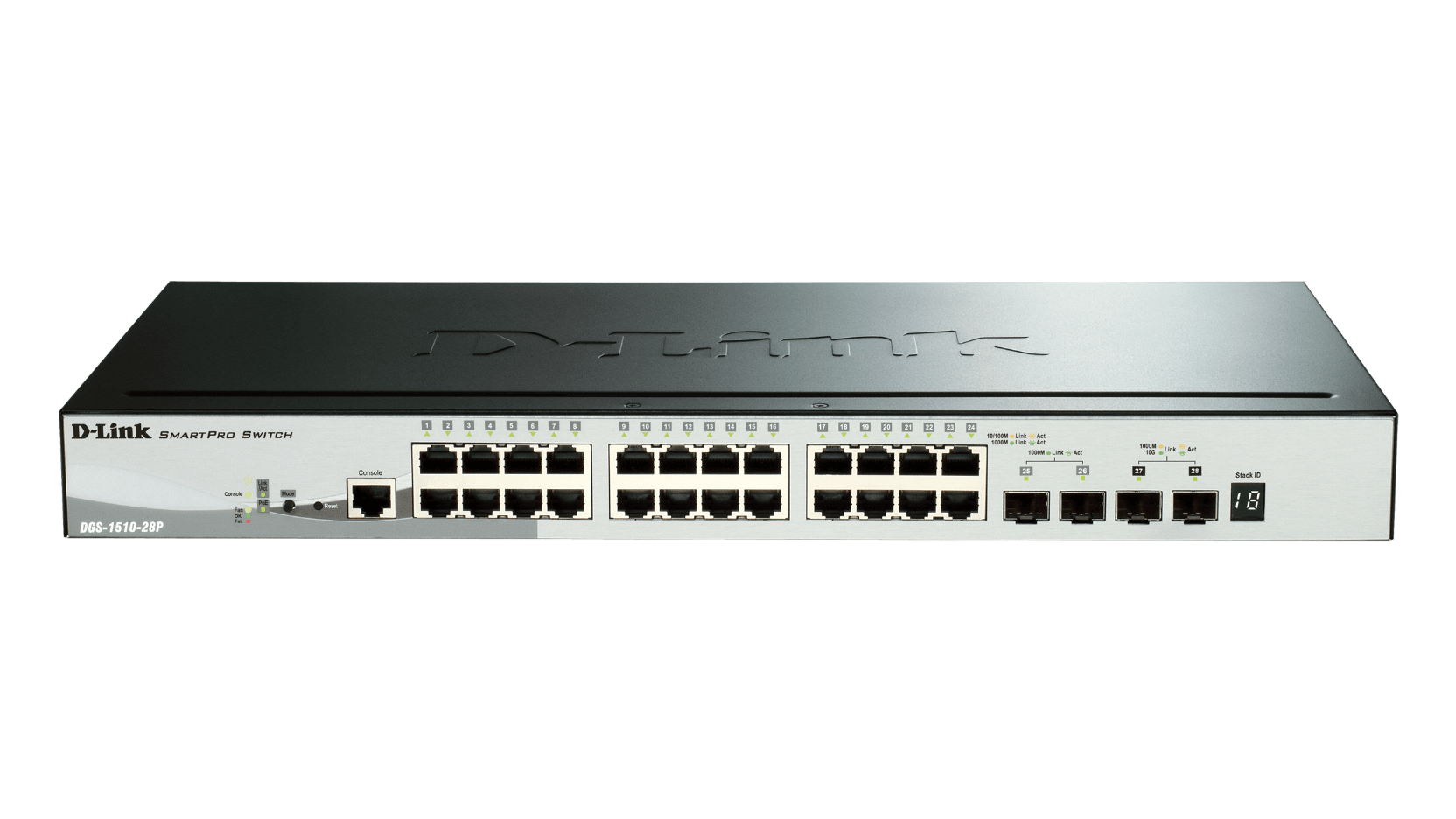D_LINK - SWITCH SMART 24X1GB POE 193W, 2XSFP, 2XS DGS-1510-28P