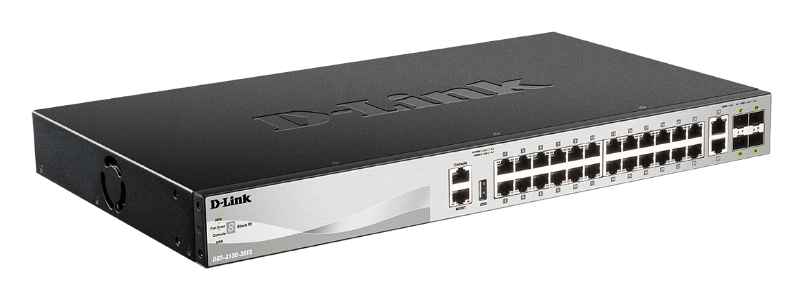 D_LINK - Switch gest L3 24x1Gb, 2x10Gb, 4xSFP+