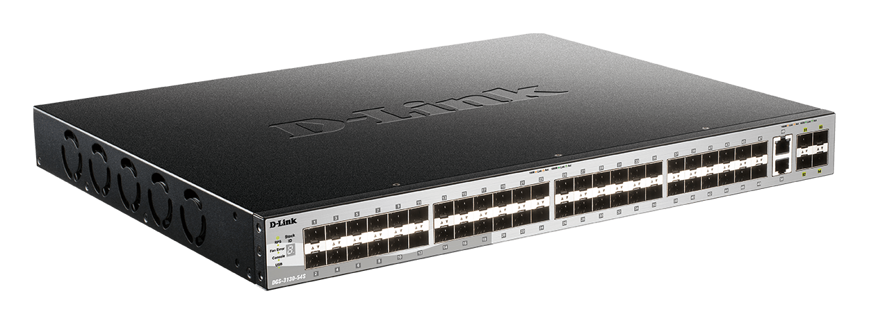 D_LINK - Switch gest L3, 48 x SFP, 2x10Gb, 4xSFP+; 48 porte SFP e 6 porte ad alta velocita' per una connettivita' avanzata.