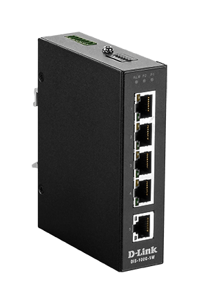 D_LINK - Switch industriale non gestito con 5 porte Gigabit Ethernet.