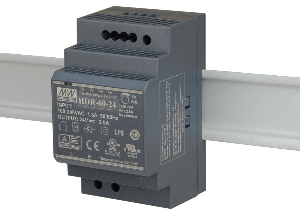 D_LINK - Alimentatore 60W 24VDC ultra slim da barra DIN.