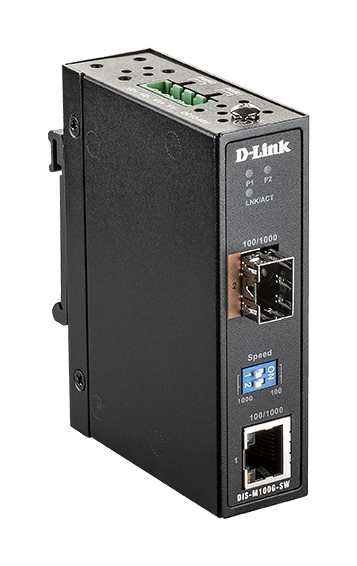 D_LINK - Mediaconverter industriale Gigabit SFP da -40 a 70°C.