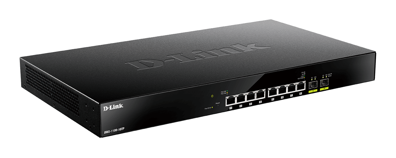 D_LINK - Smart switch 8 x 2,5Gb PoE 240W, 2 x 10Gb.