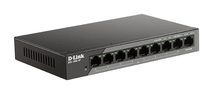 D_LINK - Switch non gestito PoE 250Mt 8x10/100; 1xGb; 92W.