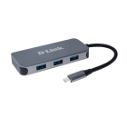 D_LINK - Adattatore USB-C, HDMI, 3x USB 3.0, USB-C Power, RJ45.