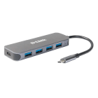 D_LINK - Adattatore USB-C con 3 porte USB 3.0 e funzione Power Delivery.