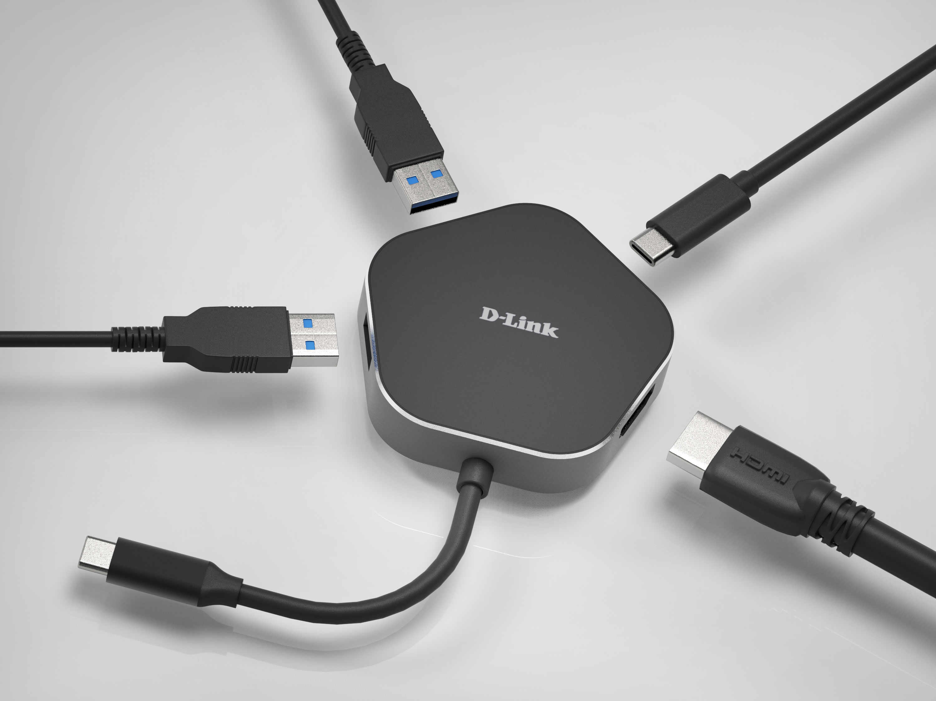 D_LINK - Adattatore USB-C con 1x HDMI, 2x USB 3.0 e 1x USB-C.