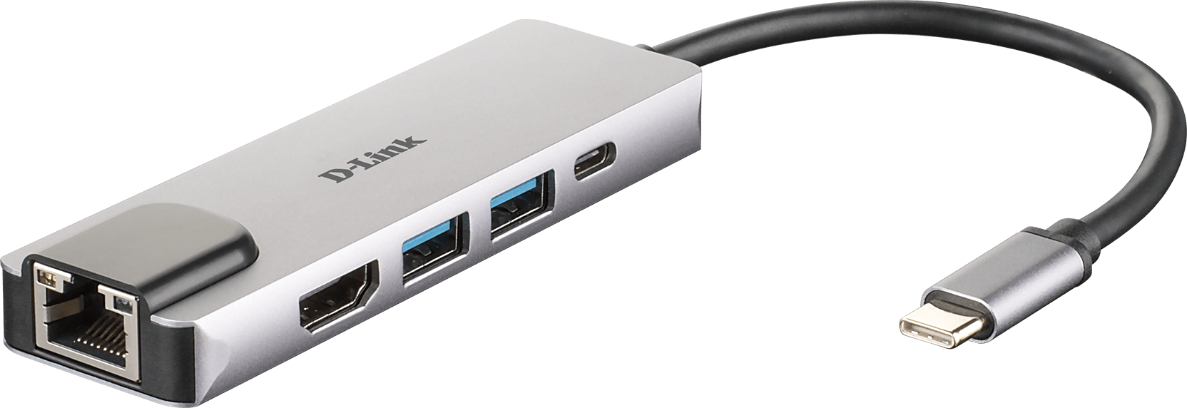 D_LINK - Adattatore USB-C, HDMI, 2xUSB3.0, RJ45.
