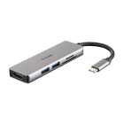 D_LINK - Adattatore USB-C, HDMI, 2x USB 3.0, slot SD e TF.